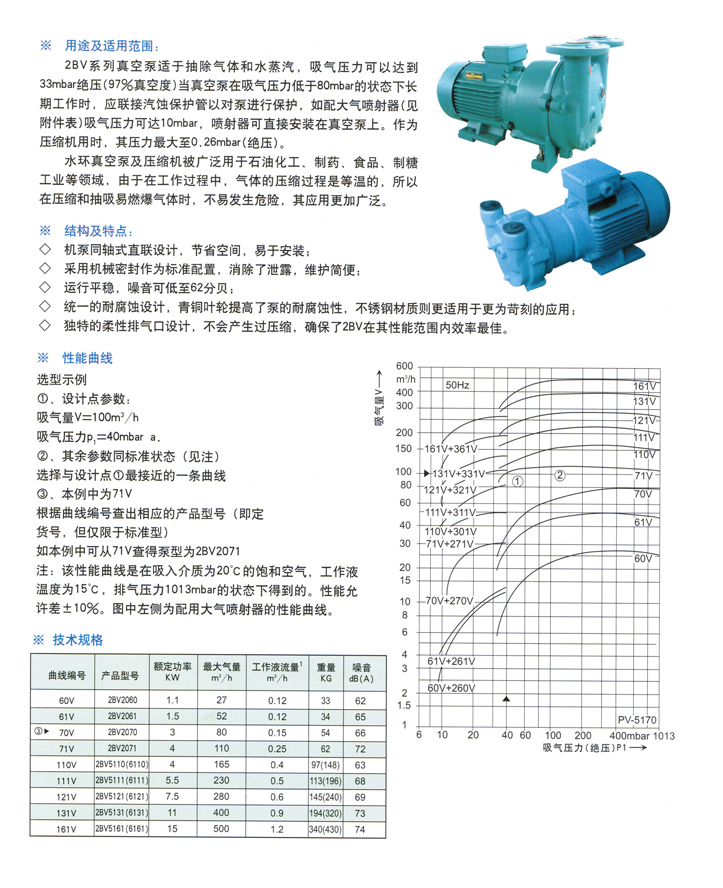 2BV系列水环式真空泵（2BV-2070）(图1)